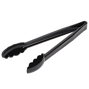 Cambro 12TGS-110, 12'' Scallop Grip Plastic Tongs - Camwear, Black