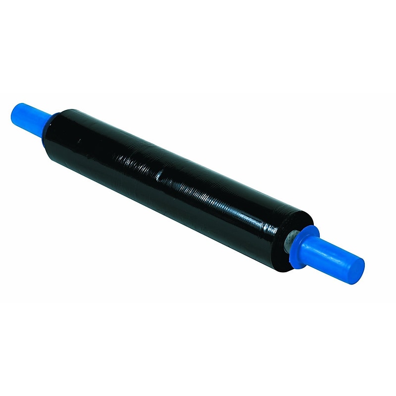 20" x 1000' 80 Gauge Cast Stretch Wrap, Black Tinted, 4/Carton (GOOD20BLA) image 1