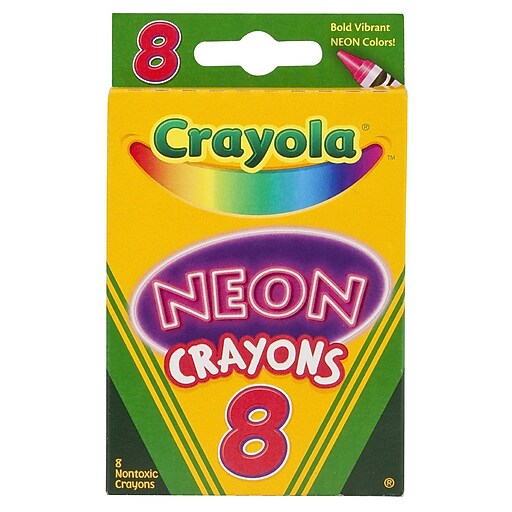 Crayola® Neon Crayons, 8/Pack Staples