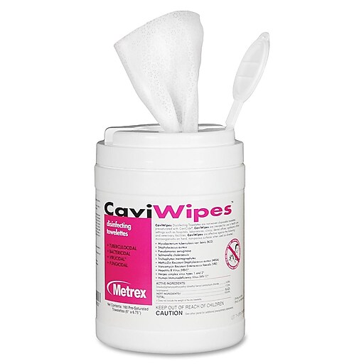 Cavicide CaviWipes Surface Wipes, Canister Staples