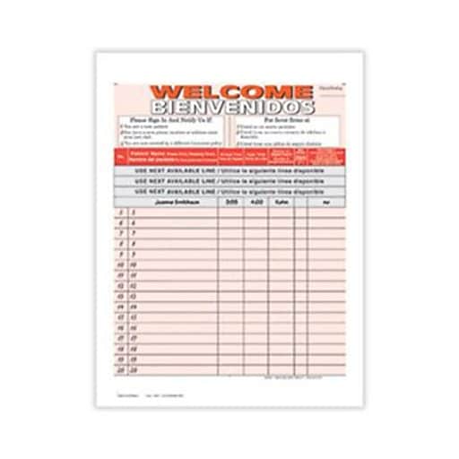 Medical Arts Press Privacy Sign-in Sheets Tulips