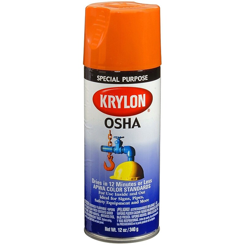 Krylon OSHA Paint, Safety Orange, Aerosol, 12 oz. (425-K02410) image 1
