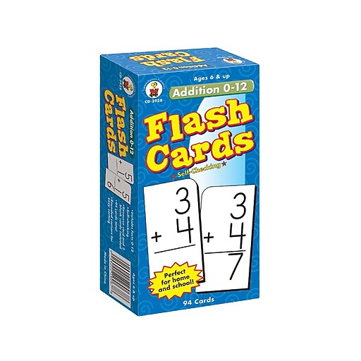 CarsonDellosa Addition 0 12 Flash Cards Staples