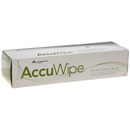 Pacific Blue Basic Accuwipe Recycled 1 Ply Disposable Delicate Wiper By Gp Pro White 140 Pack 29756 03 Staples