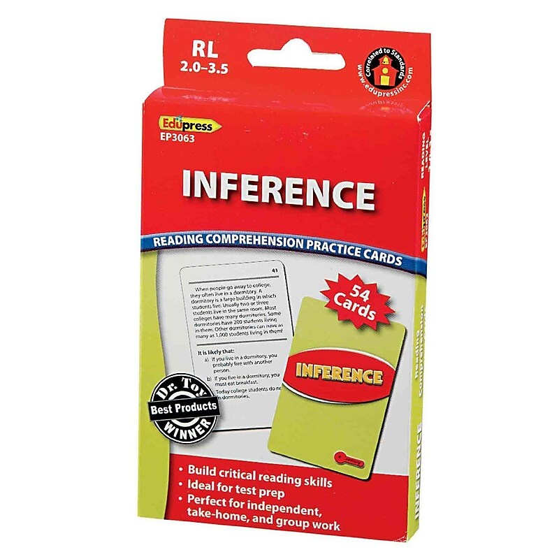 Edupress™ Reading Comprehension Cards, Inference, Lvl: 2.0-3.5 image 1