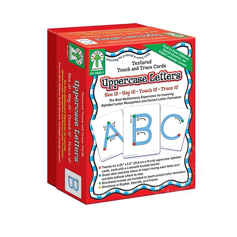 Key Education Textured Touch and Trace: Uppercase Manipulative, 26/Box (KE-846011) image 1