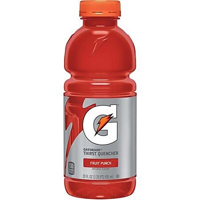 gatorade punch oz fruit bottles case staples