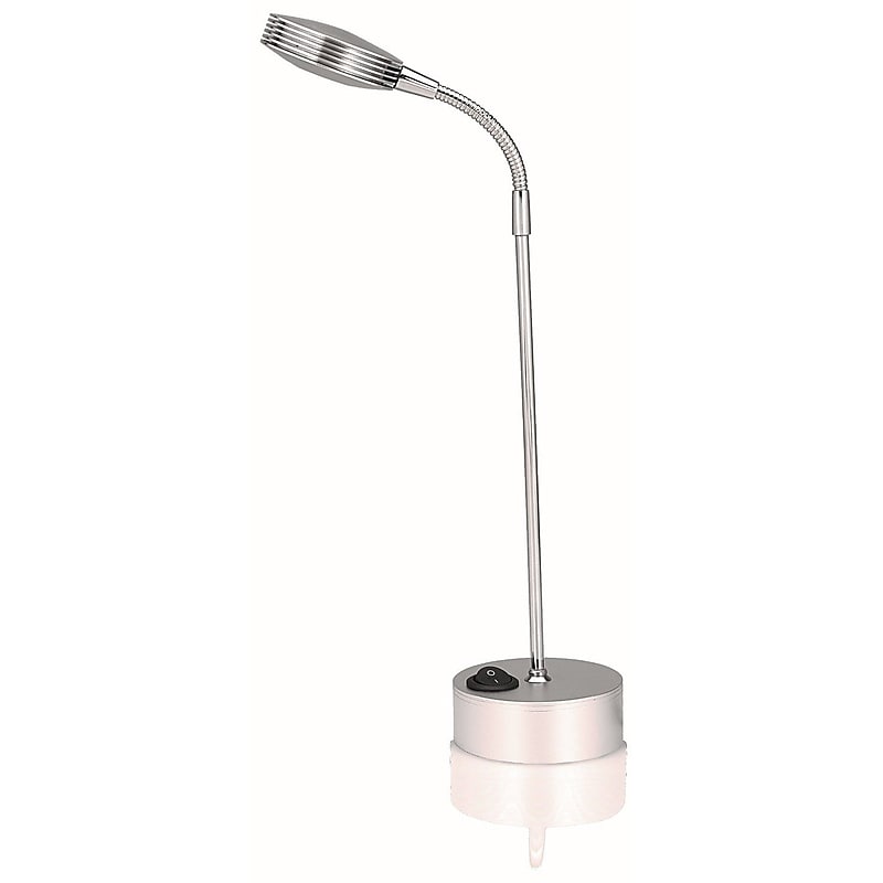V-LIGHT LED Task Lamp with Gooseneck Arm, 11.4"H, Brushed Nickel (VS01126BN) image 1