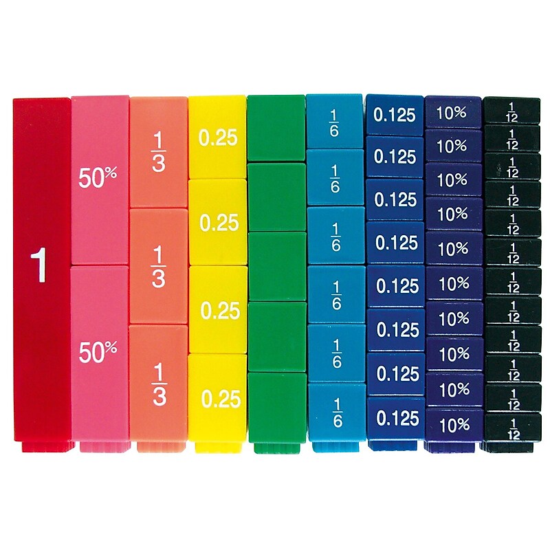 Learning Resources Fraction Tower Equivalency Cubes (LER2509) image 1