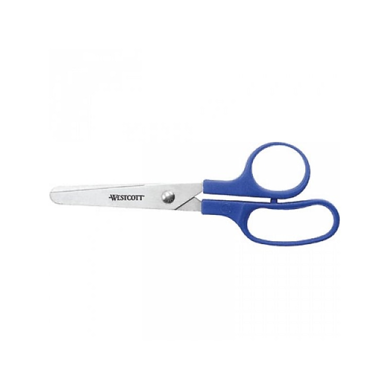 Westcott 5" Stainless Steel Kid's Scissors, Blunt Tip, Blue, 10/Bundle (ACM42516) image 1