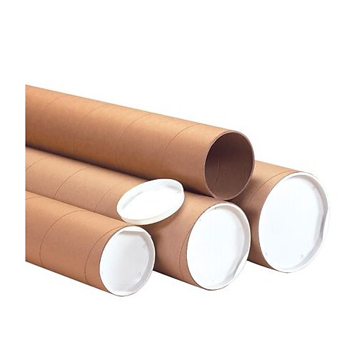 5 cardboard tubes with lid plastic postal consignments alt85x10cm Diameter Havana 
