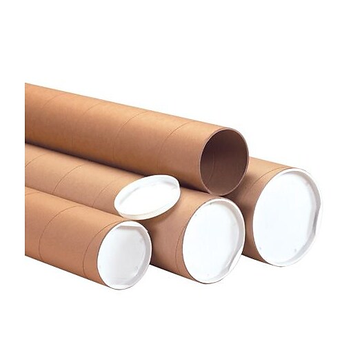 Mailing Tubes with Caps, Jumbo, Round, Kraft, 6 x 30, .125 thick for  $7.16 Online