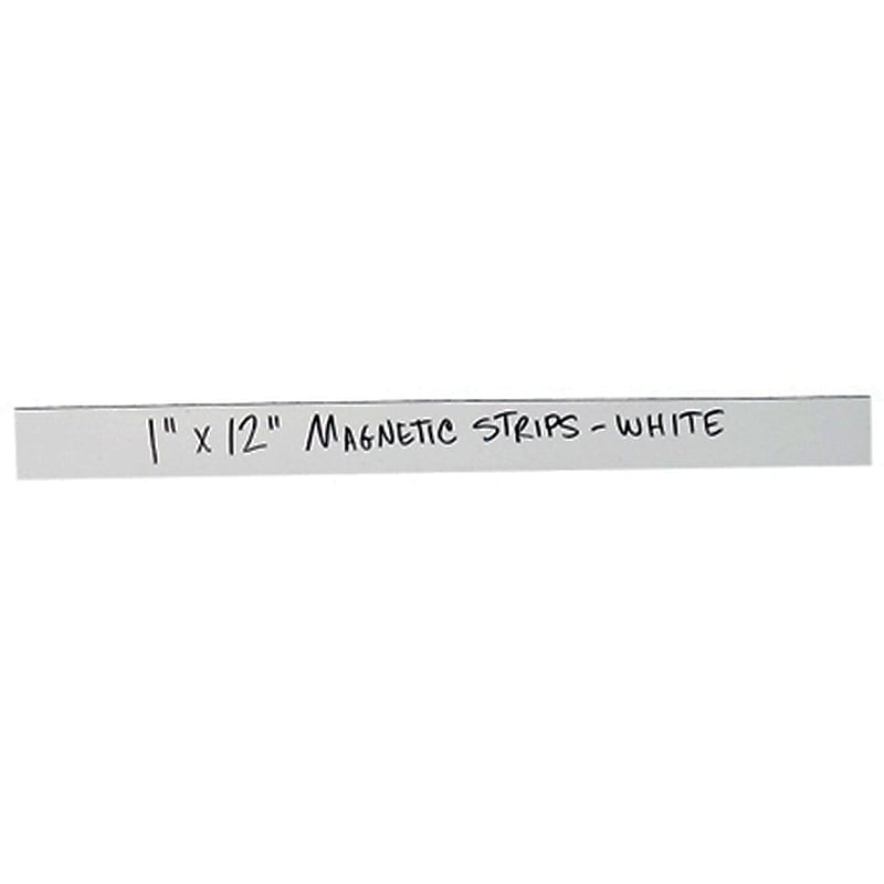 1" x 12" Warehouse Label Magnetic Strips, White (LH175) image 1