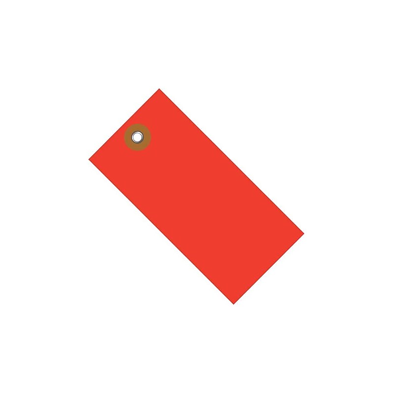 Staples Tyvek Shipping Tag, 4 3/4" x 2 3/8", Red, 100/Case (G14051D) image 1