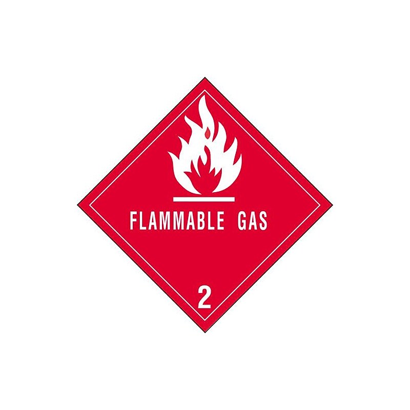 Tape Logic Flammable Gas - 2" Tape Logic Shipping Label, 4" x 4", 500/Roll image 1