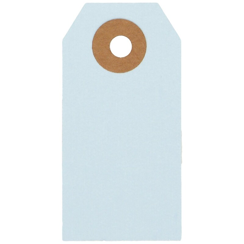 Unbranded Shipping Tags, 2.75" x 1.38", Light Blue, 1000/Carton (G11011B) image 1