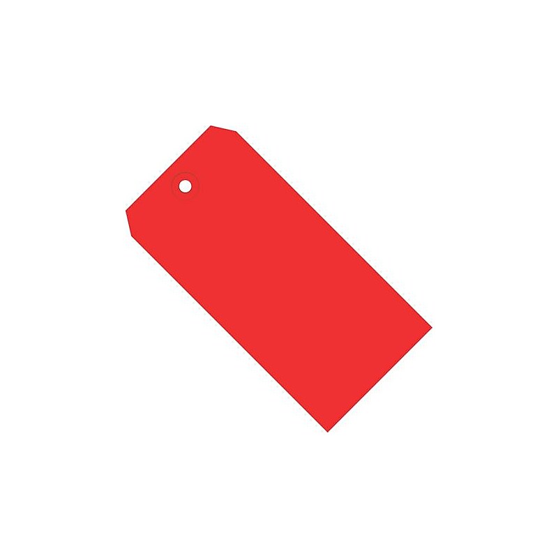 Unbranded Shipping Tag, 13 Pt, 2 3/4" x 1 3/8", Red, 1000/Case (G11011E) image 1