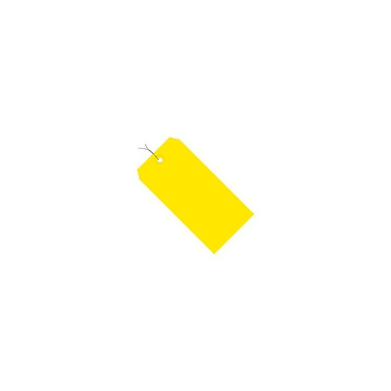 Pre-Wired Shipping Tags, 3 3/4" x 1 7/8", Yellow, 1000/Case (G11033C) image 1