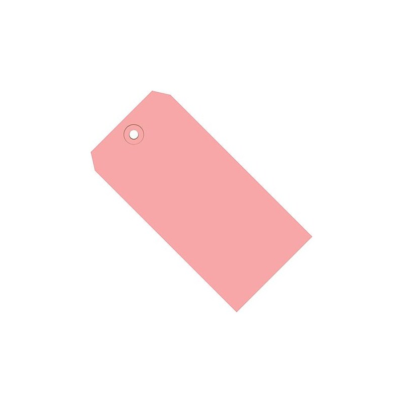 4 1/4" x 2 1/8" - Pink 13 Pt. Shipping Tag, 1000/Case image 1