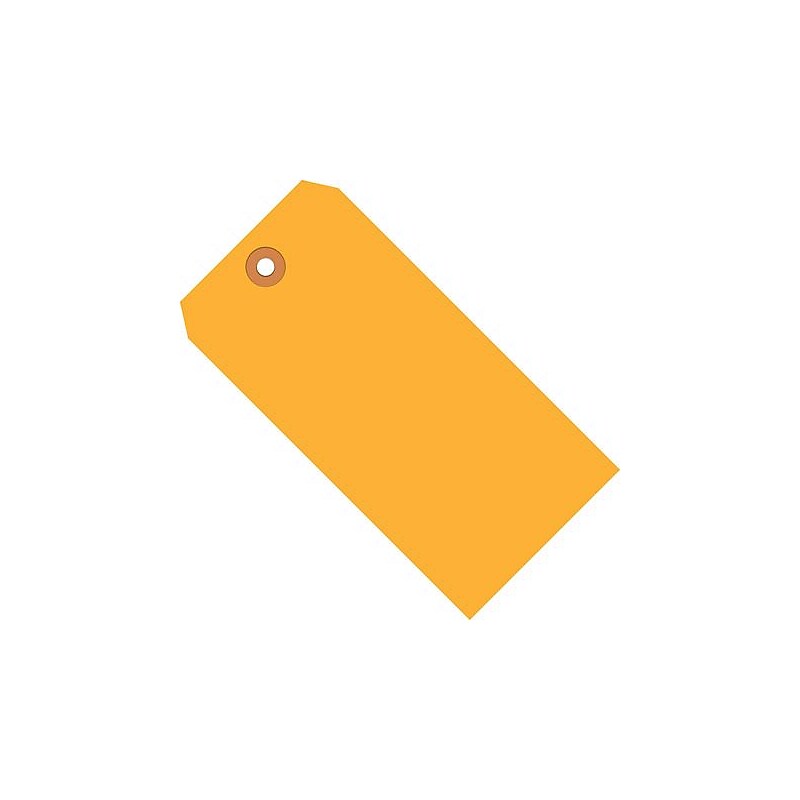 5 3/4" x 2 7/8" - Fluorescent Orange 13 Pt. Shipping Tag, 1000/Case image 1