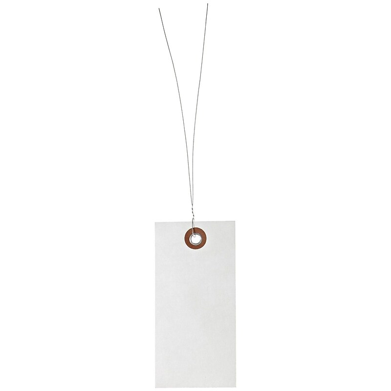 4 1/4" x 2 1/8" Tyvek® Shipping Tag - Pre-Wired, 1000/Case (G13043) image 1