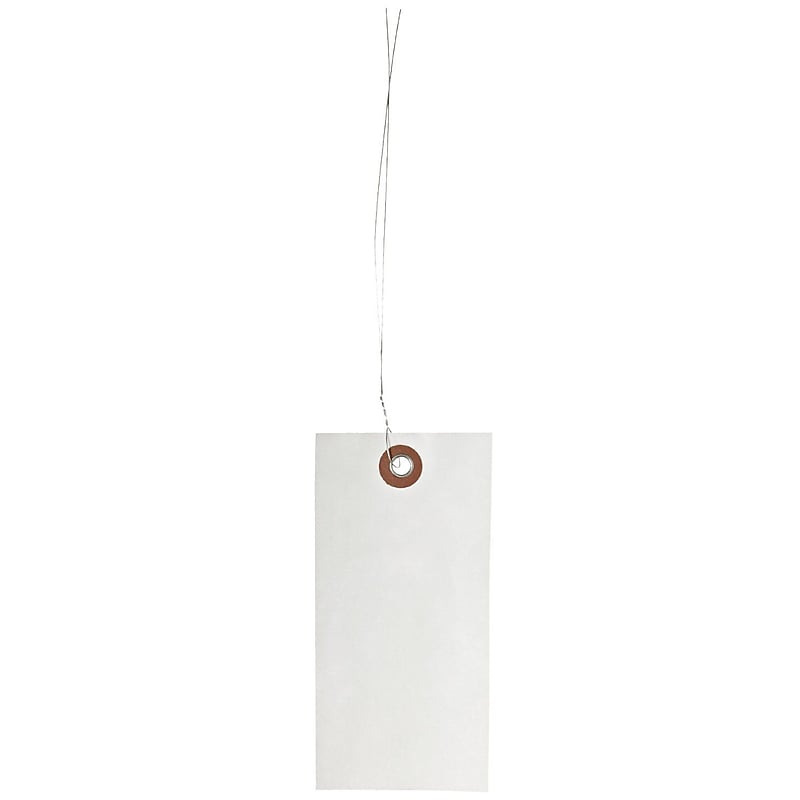 Tyvek Shipping Pre-Wired Tag, 4 3/4" x 2 3/8", White, 1000/Case (G13053) image 1