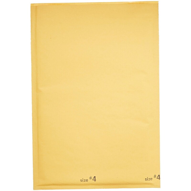 9.5" x 14.5" Bubble Mailer, #4, Kraft, 25/Carton (B85725PK) image 1