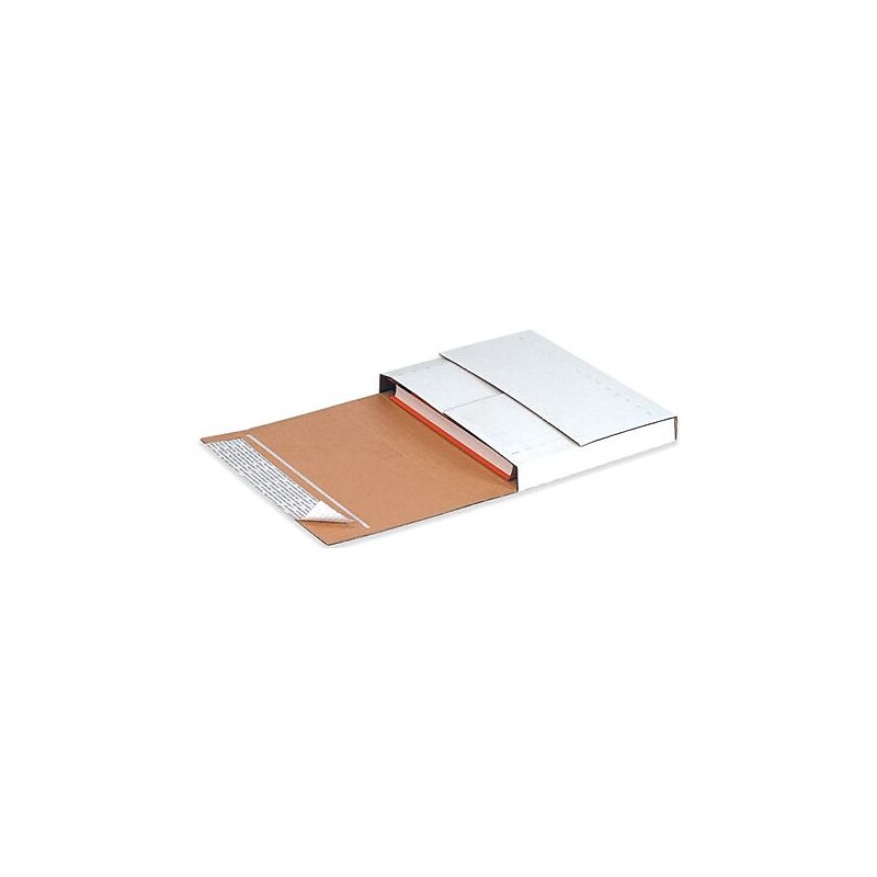12 1/8" x 9 1/8" x 2" Deluxe Easy-Fold Mailers, 25/Bundle (M2BKSS) image 1