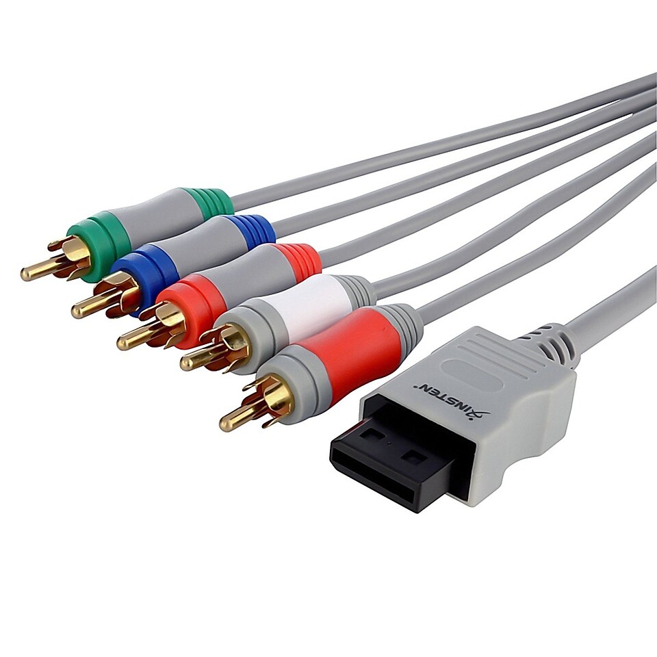 Insten VNINWIIXCAB1 56 Premium Component Audio Video Cable For Nintendo Wii, Gray