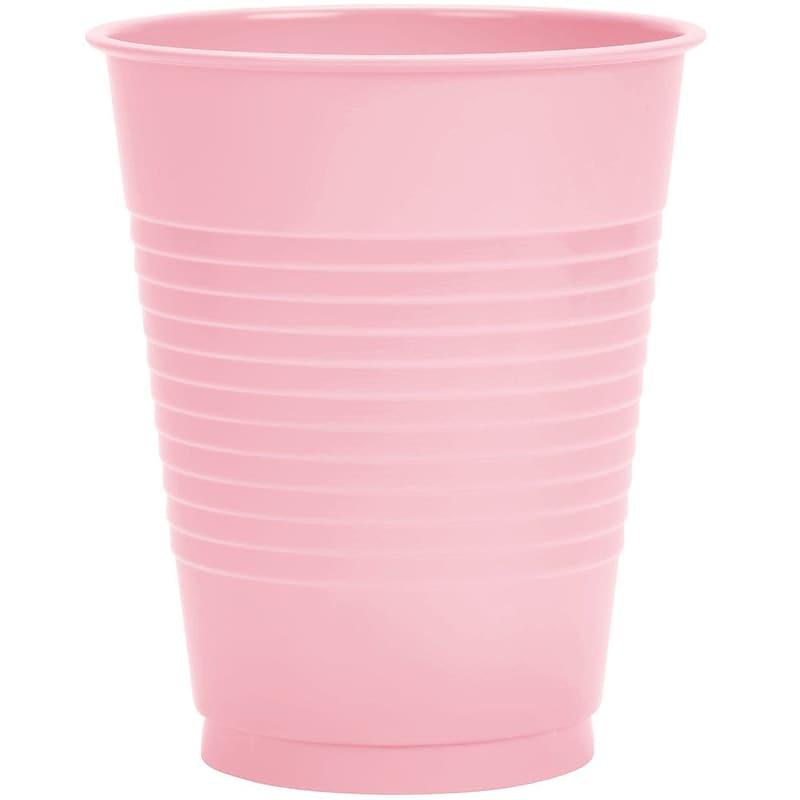Creative Converting Classic Pink Plastic Cups, 60 Count (DTC28158081TUMB) image 1