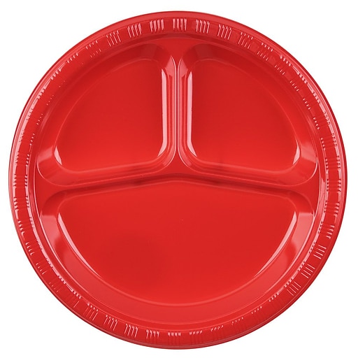 Shop Staples for Creative Converting Divided Classic Red 10" Round