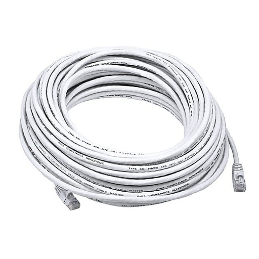 Monoprice® 75' 24AWG Cat6 UTP Ethernet Network Cable, White at Staples