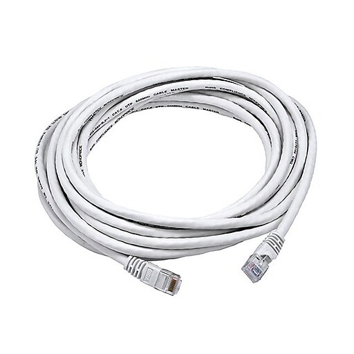Monoprice 20' RJ45 to RJ45 Networking Cable, Male to Male, White (105015) Staples