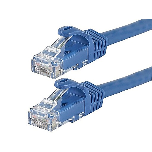 Shop Staples for Monoprice® FLEXboot Series 5' 24AWG Cat6 UTP Network Cable, Blue