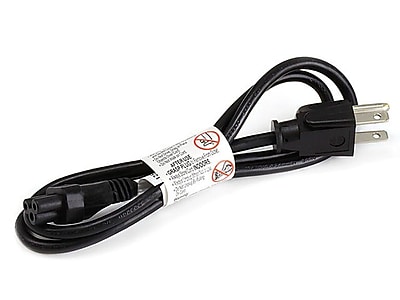 Parts Express 6ft AC Power Cord – 16/3 Gauge, Black, Universal Computer/Appliance Cord
