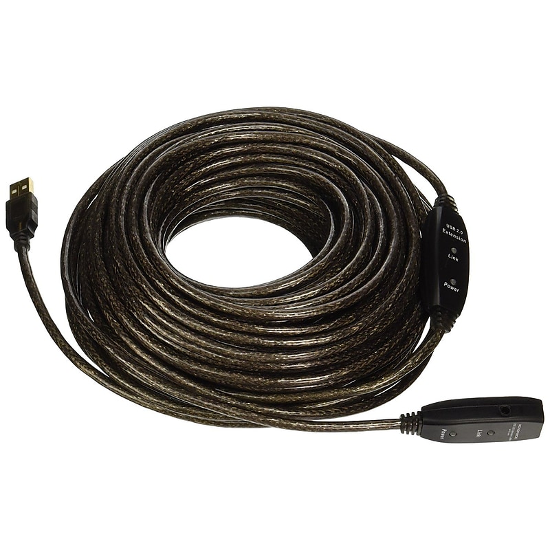 Monoprice 82' USB A to USB A Cable, Male to Female, Black (107644) image 1