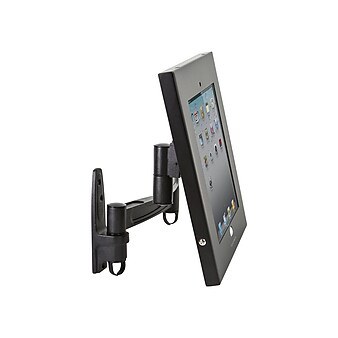 Monoprice® Safe and Secure Wall Mount Display Stand For 9.7" iPad, Black