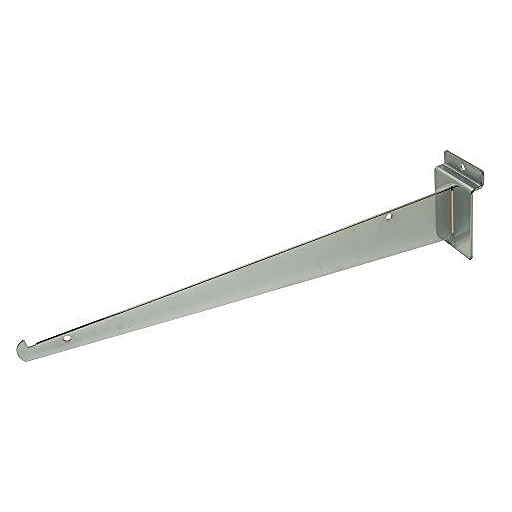14" Slatwall Shelf Bracket, Chrome Staples