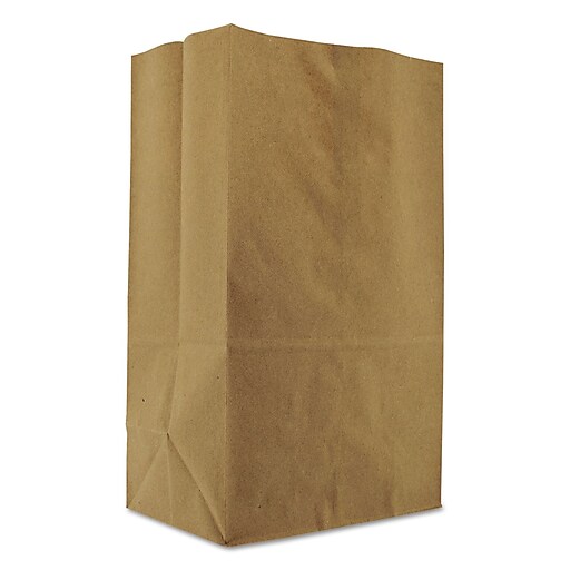 Shop Staples for General 1/6 Bbl Paper Grocery Bag, 57lb Kraft, Standard 10 1/8 X6 3/4 X14 3/8