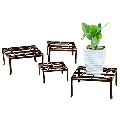 SPI Home 4 Piece Square Plant Stand Set