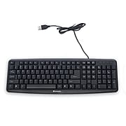 Verbatim Slimline Wired Keyboard, Black  (99201)