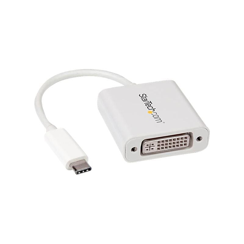 StarTech USB Type C to DVI Male/Female Video Adapter, White (CDP2DVIW) image 1