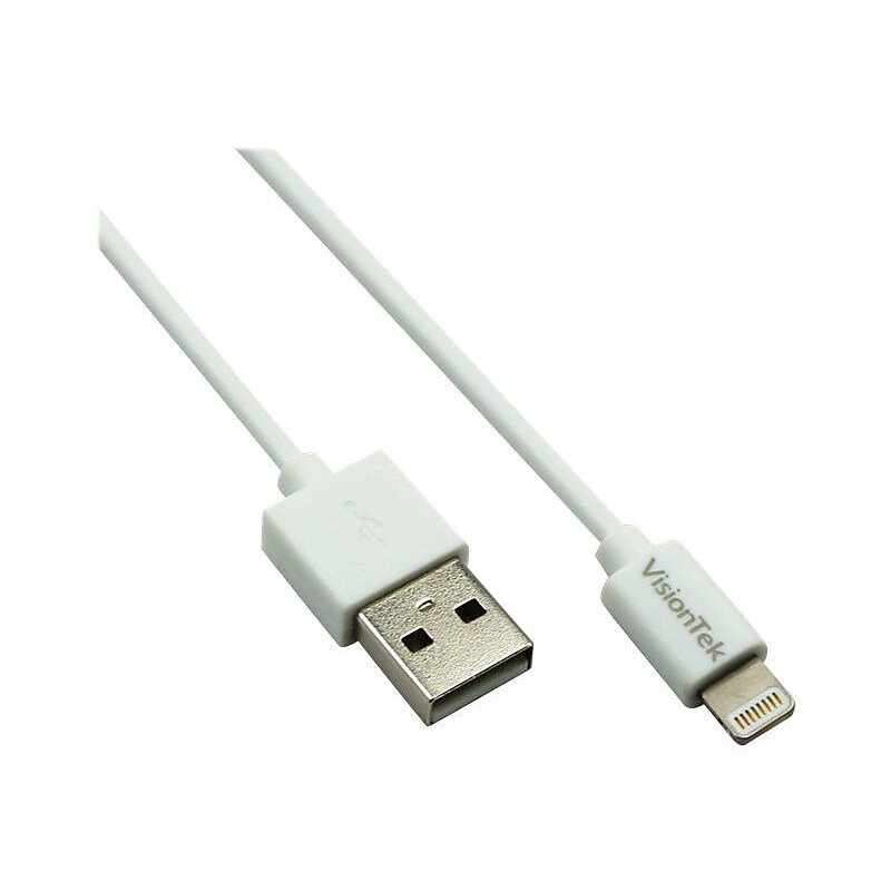 VisionTek 900862 Lightning to USB-A Male to Male MFI Cable, 1 m image 1