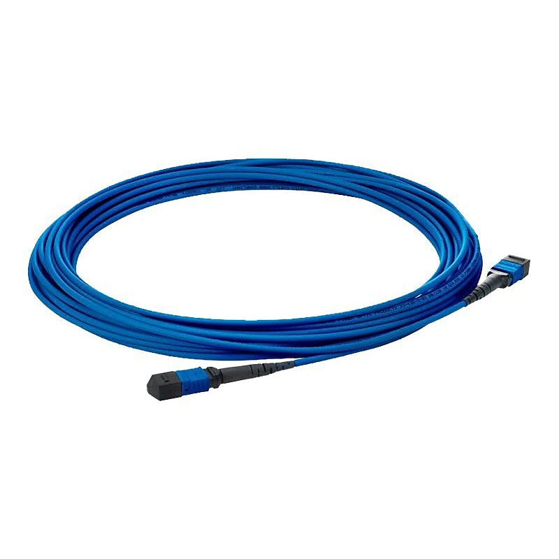 HP® Premier Flex OM4 QK729A 32.81' MPO Multimode Fiber Optic Network Cable, Blue image 1