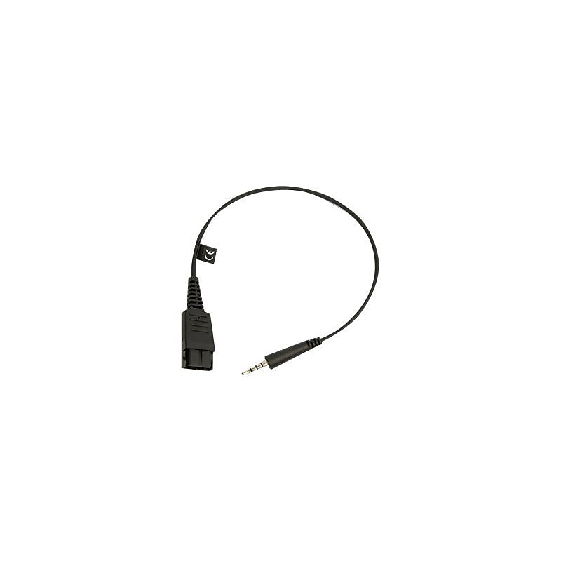 Jabra® Adapter Cable for SPEAK 410 Headset, Quick Disconnect to 3.5 mm Mini-Phone Male/Male, Black (8800-00-99) image 1