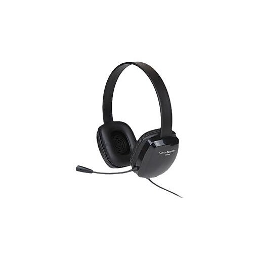Cyber Acoustics AC Stereo Computer Headset, OvertheHead, Black (AC
