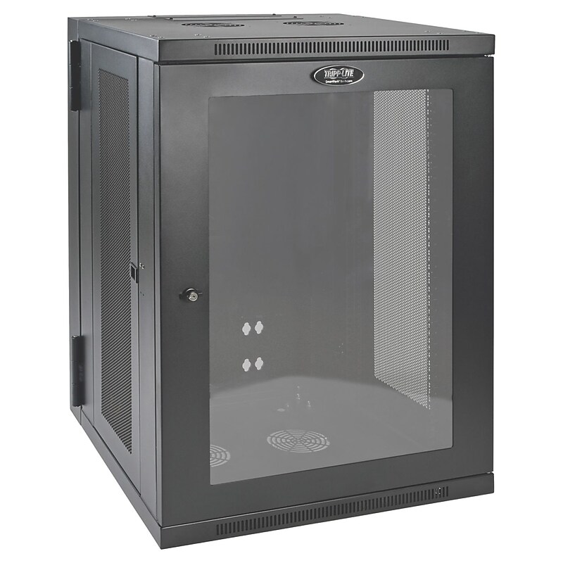 Tripp Lite SmartRack Low Profile Wall Mount Rack Enclosure Cabinet, Black (SRW18USG) image 1