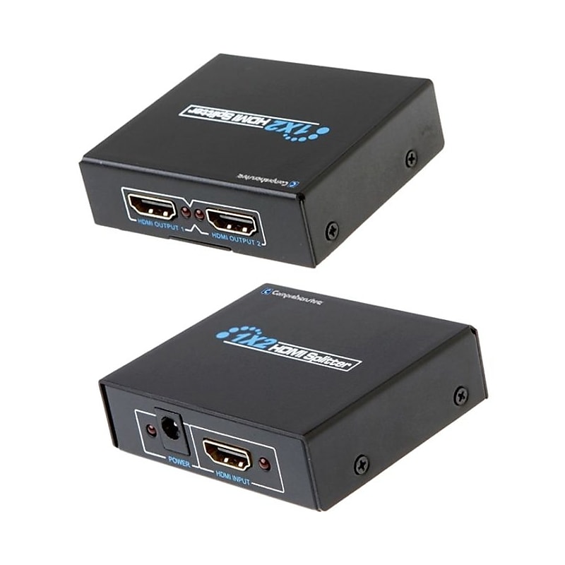 Comprehensive® 2 Port HDMI Female/Male UHD Splitter, Black (CDA-HD200EC) image 1