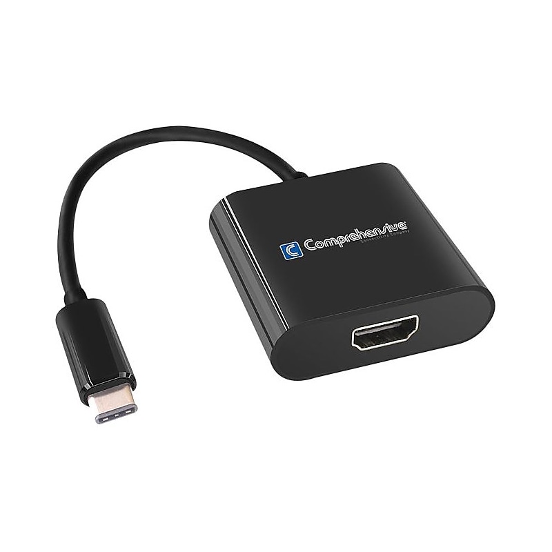 Comprehensive® Type-C USB 3.1/HDMI Male/Female Adapter Cable, Black image 1
