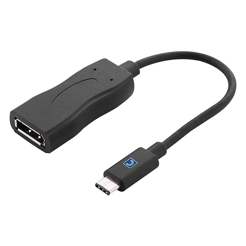 Comprehensive® Type-C USB 3.1/DisplayPort Male/Female Adapter Cable, Black image 1